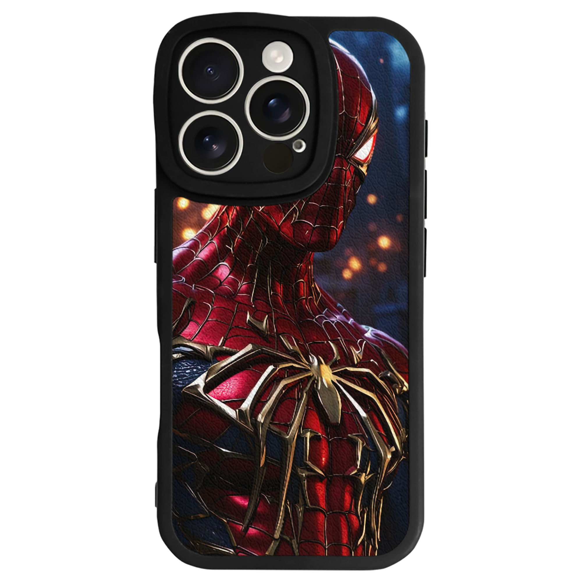 Spider Man スパイダーマン 【iPhone 16シリーズ対応】シリコンスマホケース（レザー調） 材質：シリコン